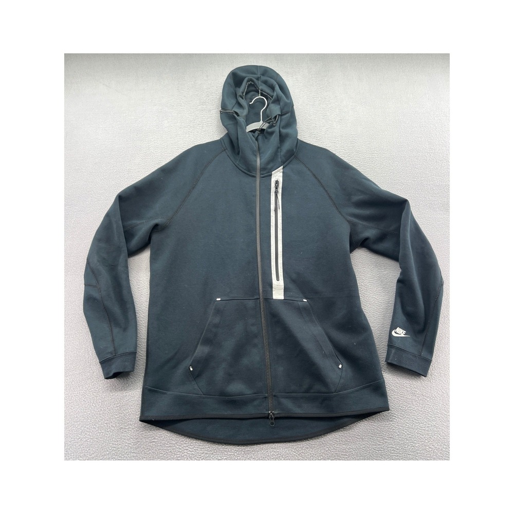 Nike Tech Fleece Jacket Full Zip Hoodie Black Scuba Hood Mens XL 545279-010